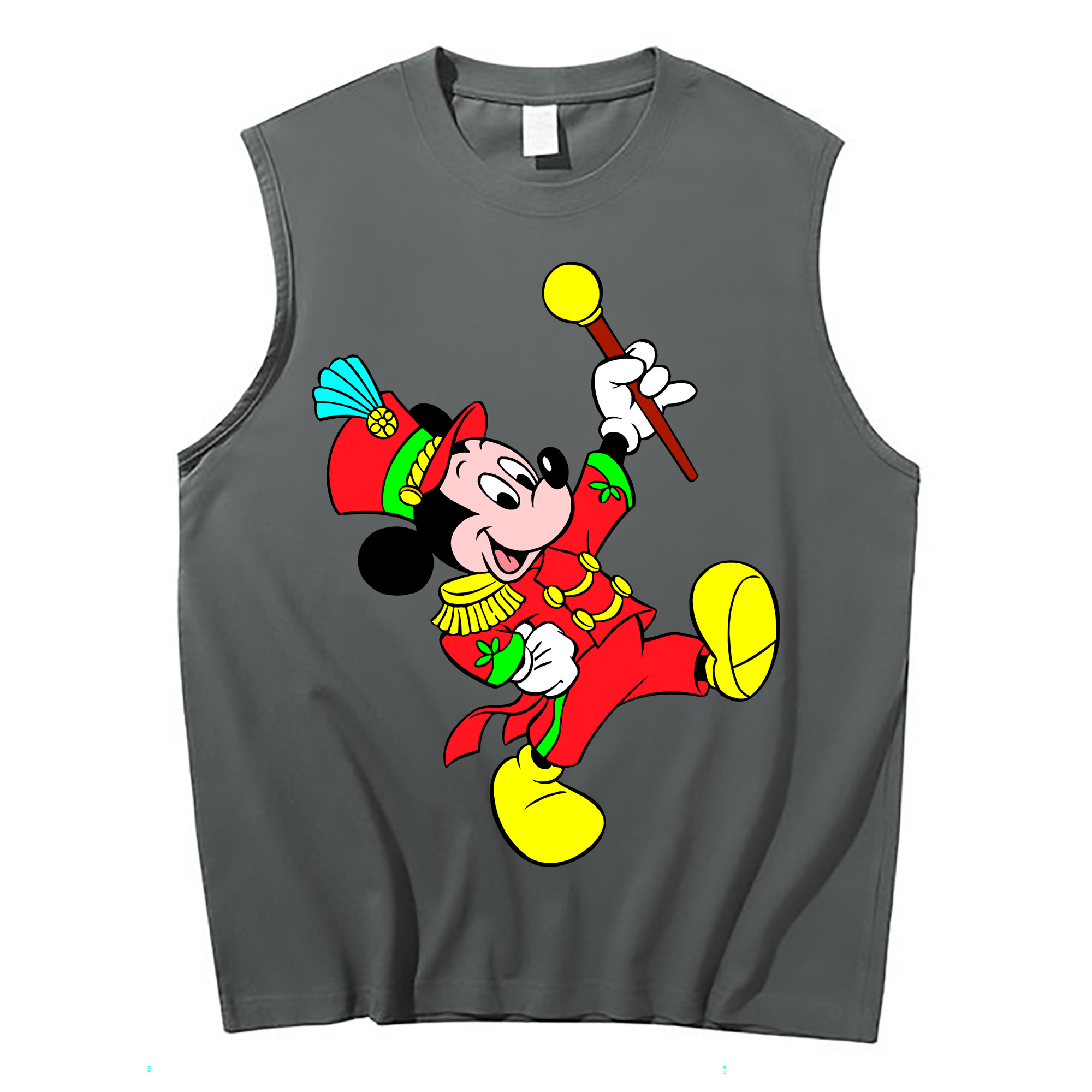 ミッキーマウス Mickey Mouse コットン100％タンクトップ（フロントプリント）